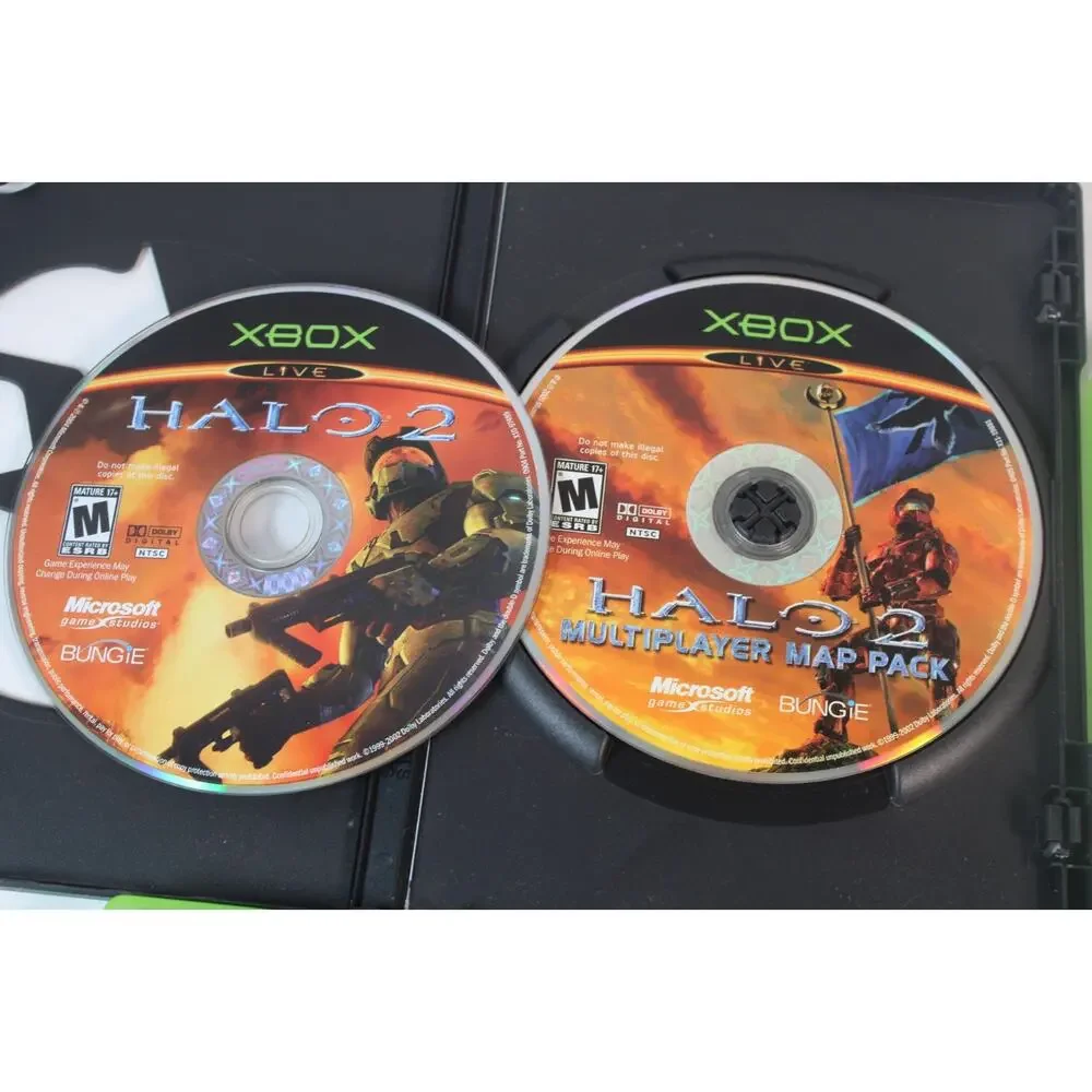 4 games Lot: Halo 2 W/ Map Pack, Halo 3, Halo 3 ODST, Halo 4 (Xbox/ Xbox 360)